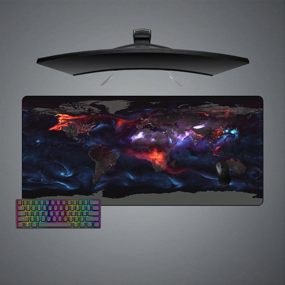 Allleftout Flow Map Design M-Xxl Size Gaming Mouse Pad, Computer Desk Mat