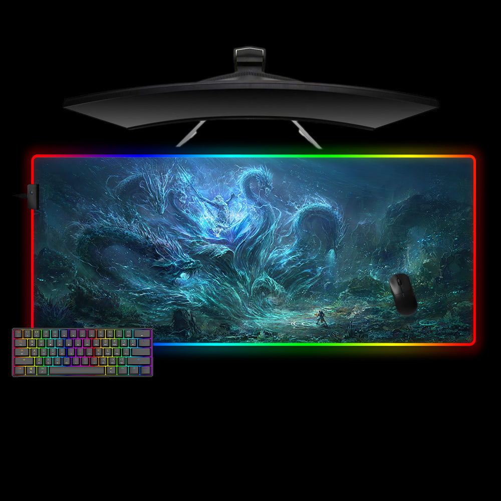 Allleftout Poseidon Design M-Xxl Size Rgb Gaming Mouse Pad, Computer Desk Mat