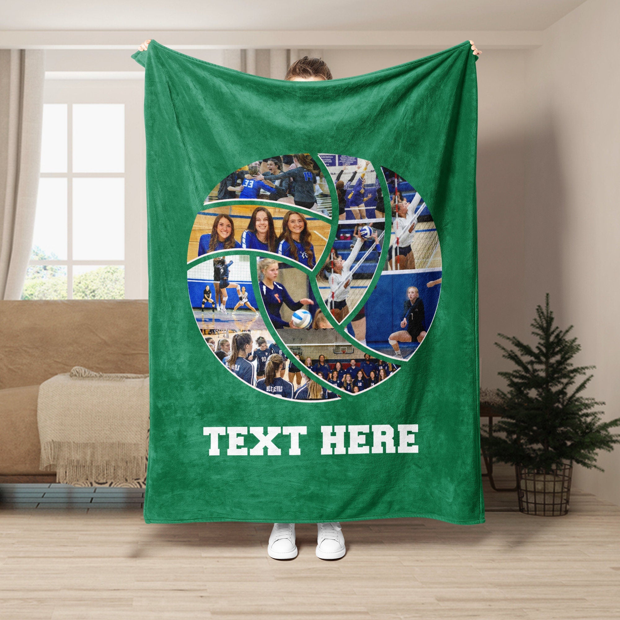 Petmytshirt Volleyball Blanket Custom Photo Gift for Daughter Team Kid Volleyball Coach