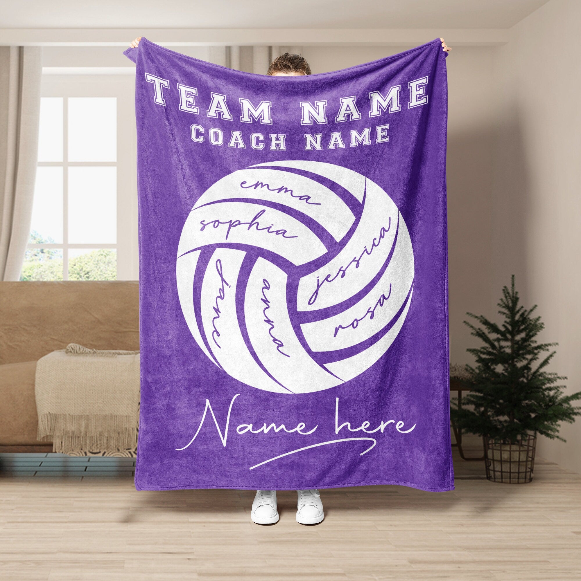 Petmytshirt Volleyball Blanket Volleyball Team Soft Cozy Sherpa Fleece Throw Blankets