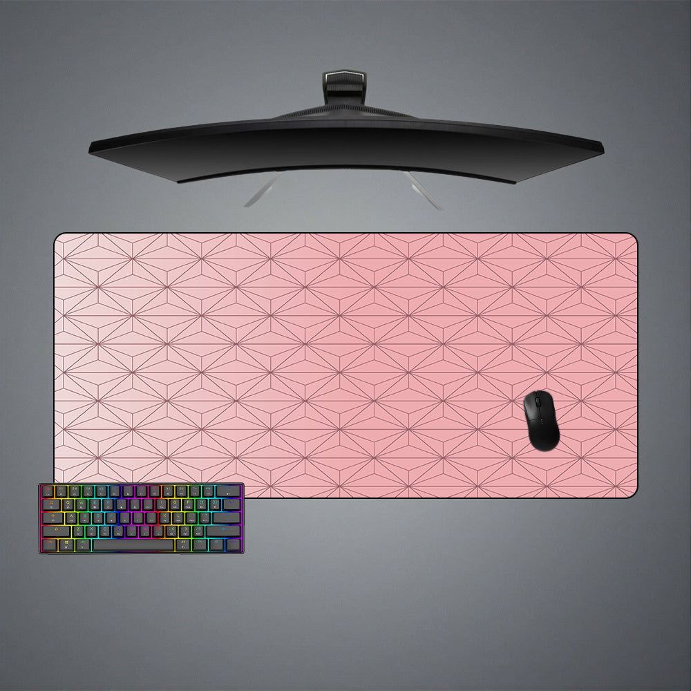 Allleftout Nezuko Haori Pattern Design M-Xxl Size Gaming Mouse Pad, Computer Desk Mat