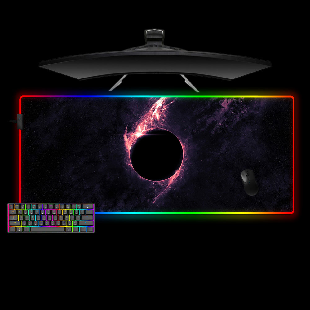 Allleftout Otherworldly Eclipse Design M-Xxl Size Rgb Gaming Mouse Pad, Computer Desk Mat