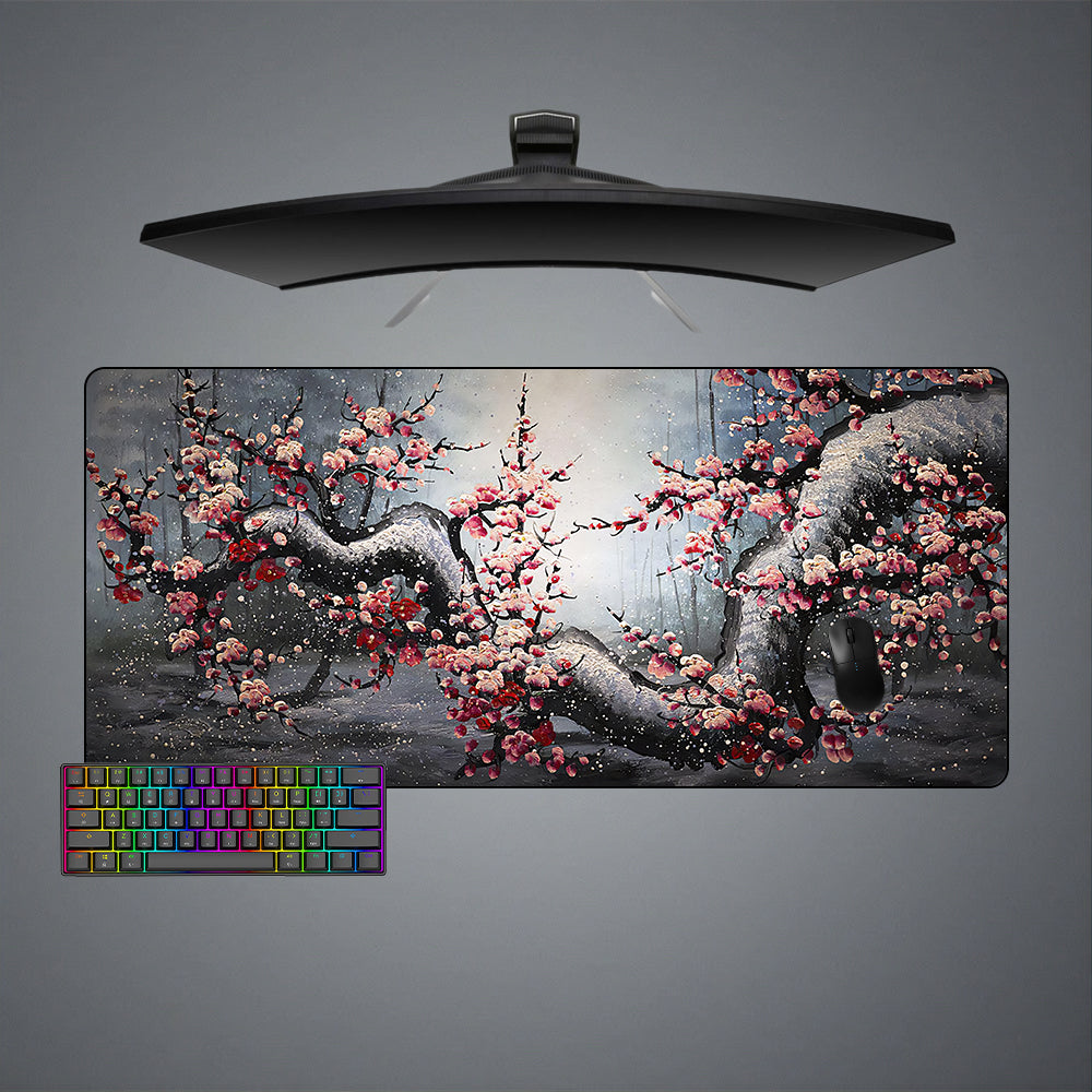 Allleftout Cherry Blossom Branch Design M-Xxl Size Gaming Mouse Pad, Computer Desk Mat