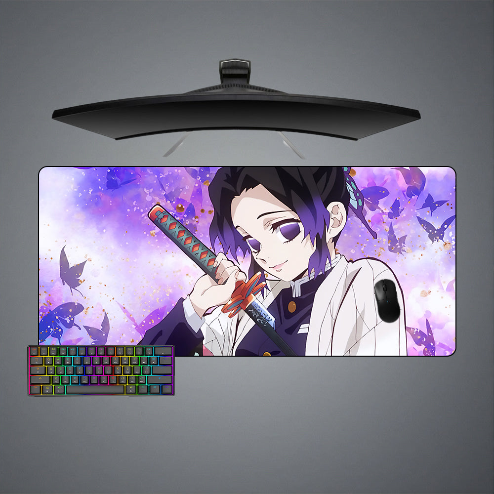 Allleftout Demon Slayer Shinobu Kocho Design M-Xxl Size Gaming Mouse Pad, Computer Desk Mat