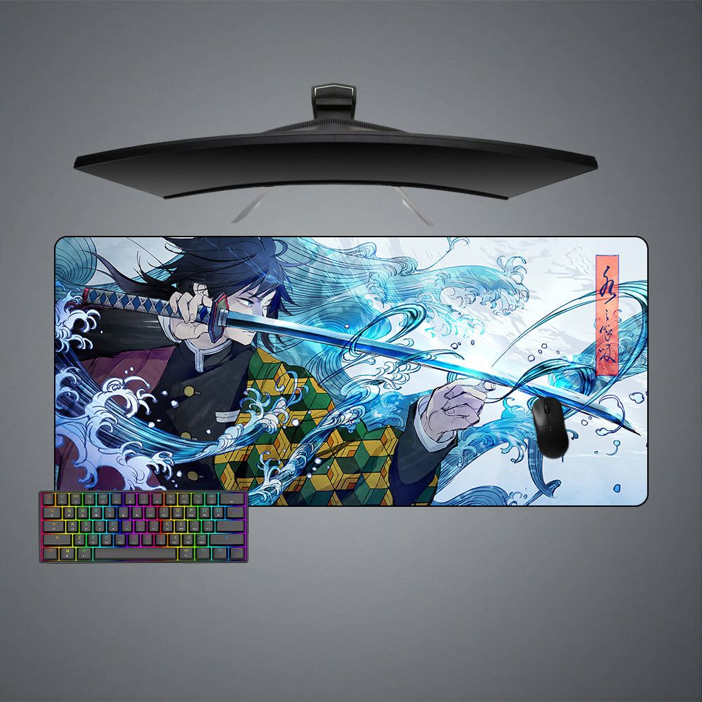 Allleftout Demon Slayer Wave Design M-Xxl Size Gaming Mouse Pad, Computer Desk Mat