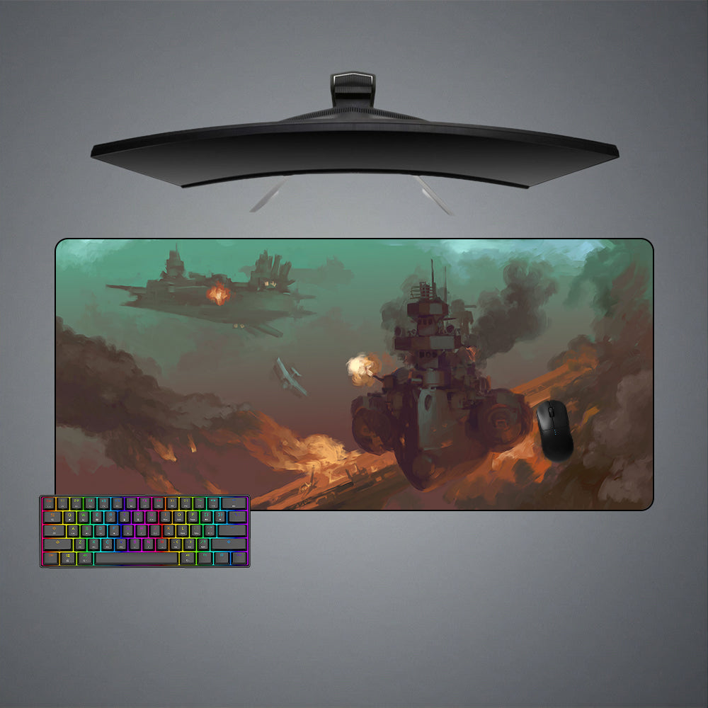 Allleftout Sci-Fi Battleship Design M-Xxl Size Gaming Mouse Pad, Computer Desk Mat