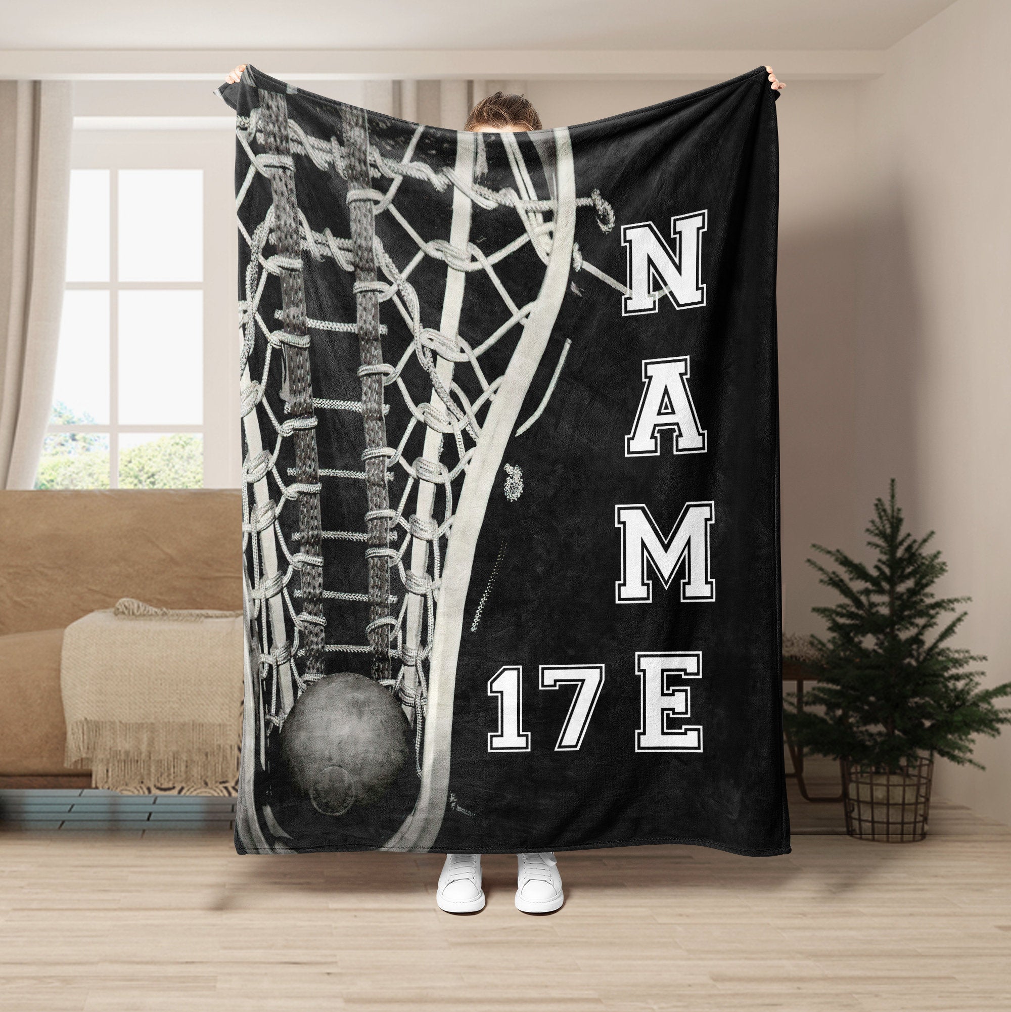 Petmytshirt Lacrosse Blanket Lacrosse Custom Lacrosse Gift for Dad Husband Boyfriend Son