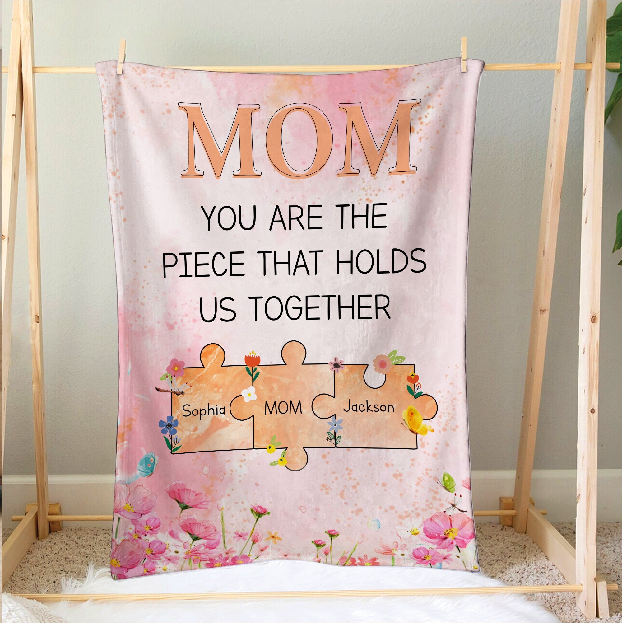 Petmytshirt Mom Blanket You Are The Piece That Holds Us Together Soft Sherpa Fleece Throw Blankets Custom 