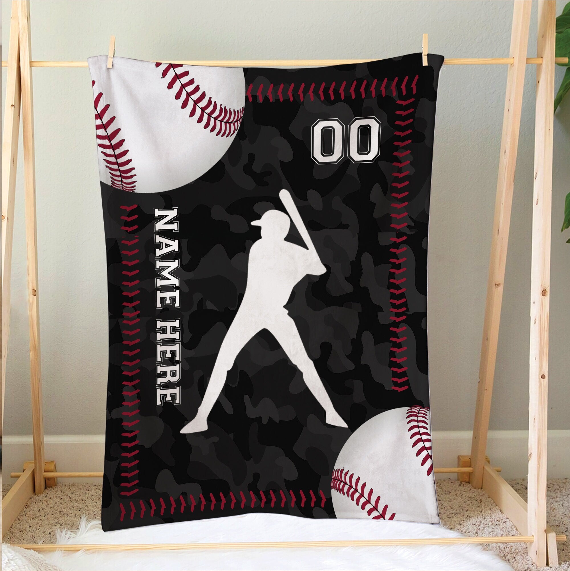 Petmytshirt Baseball Blanket Baseball Player Custom Baseball Gift for Dad Husband Boyfriend Son