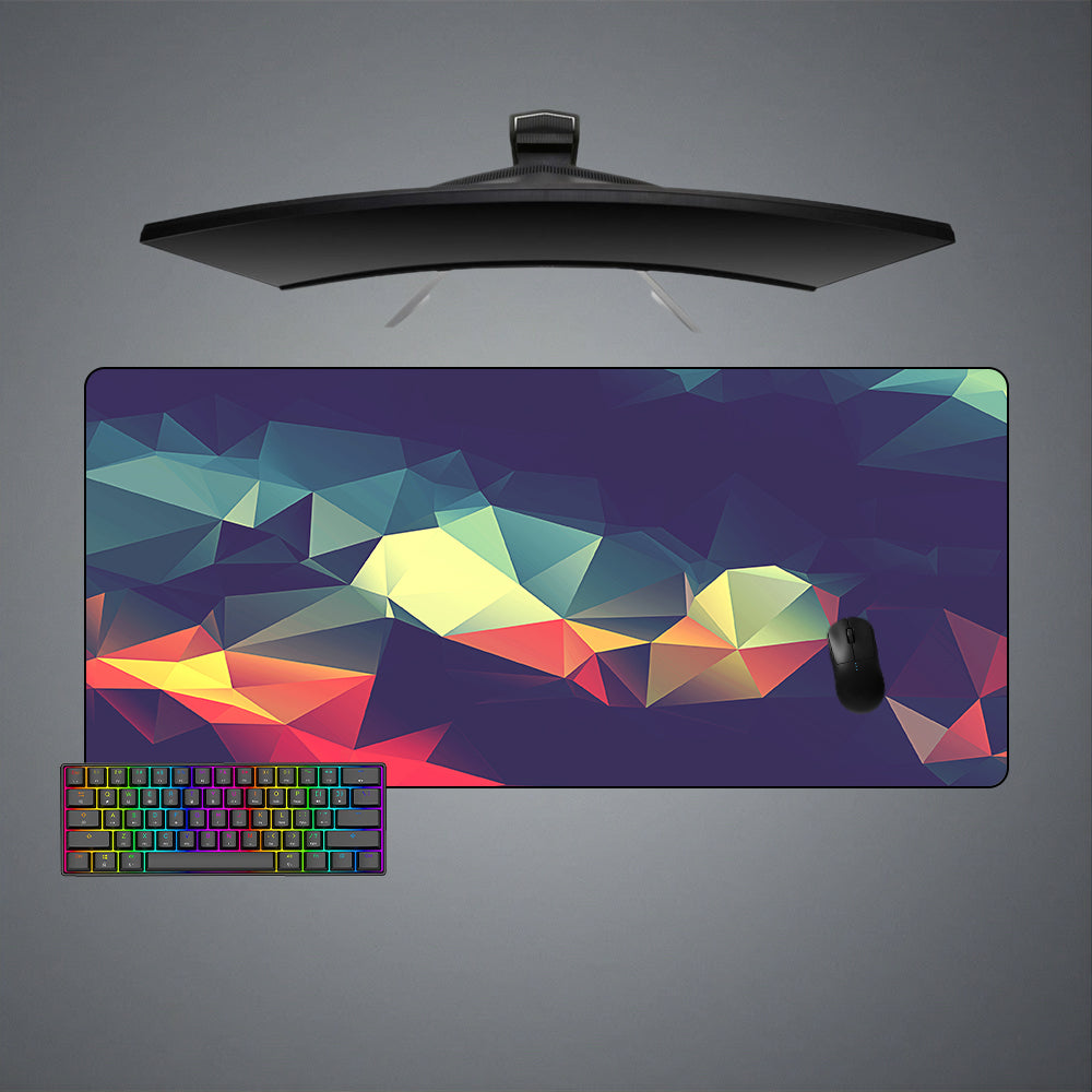 Allleftout Polygonal Colors Design M-Xxl Size Gaming Mouse Pad, Computer Desk Mat