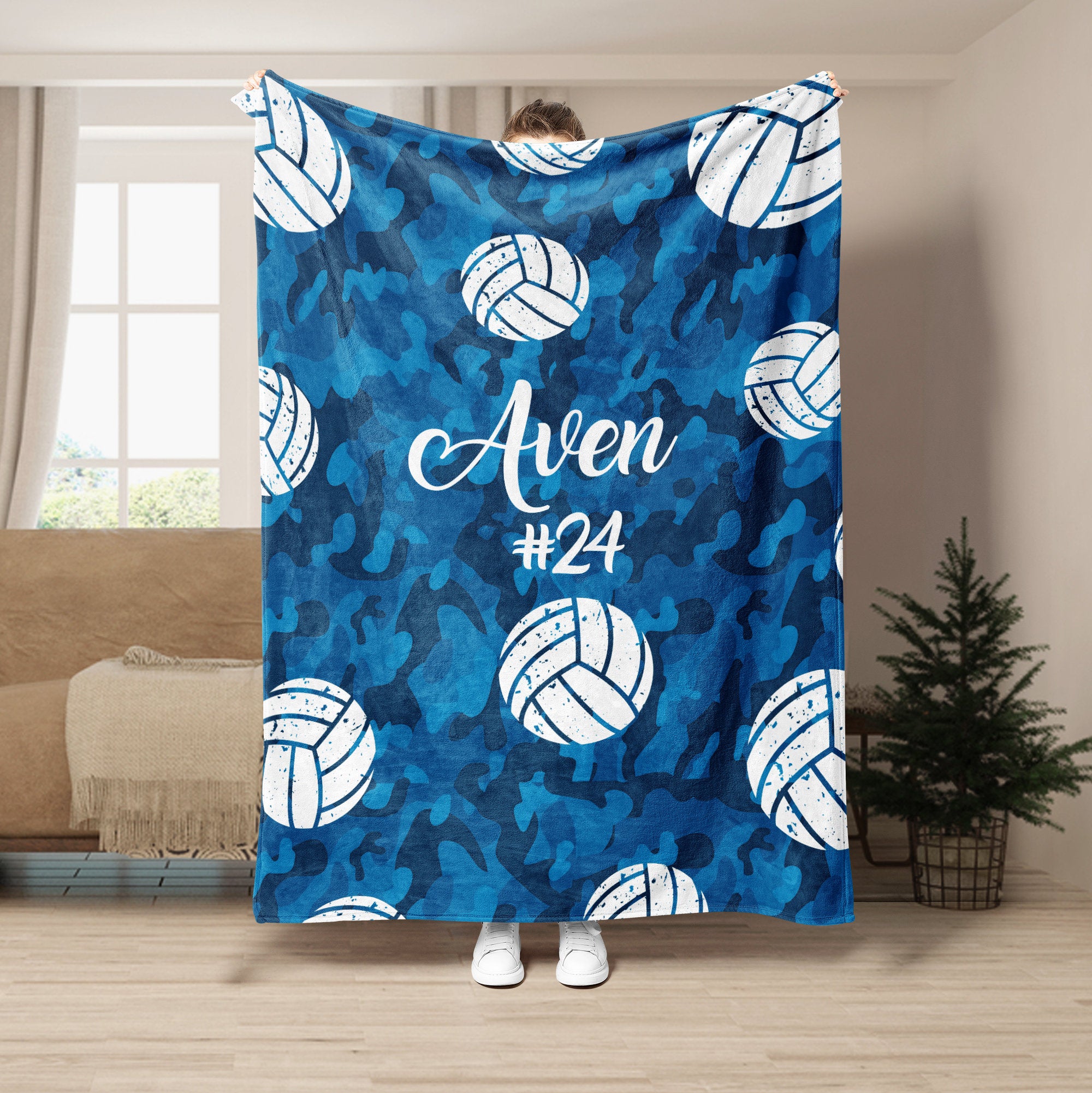 Petmytshirt Volleyball Blanket Ball Custom Volleyball Gift for Mom Wife Girlfriend Daughter