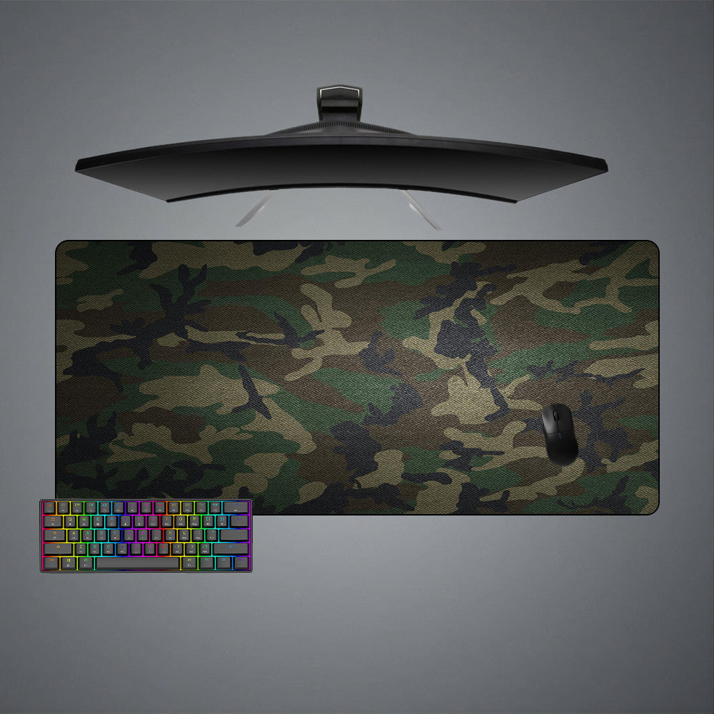 Allleftout Dark Woodland Camouflage Design M-Xxl Size Gaming Mouse Pad, Computer Desk Mat