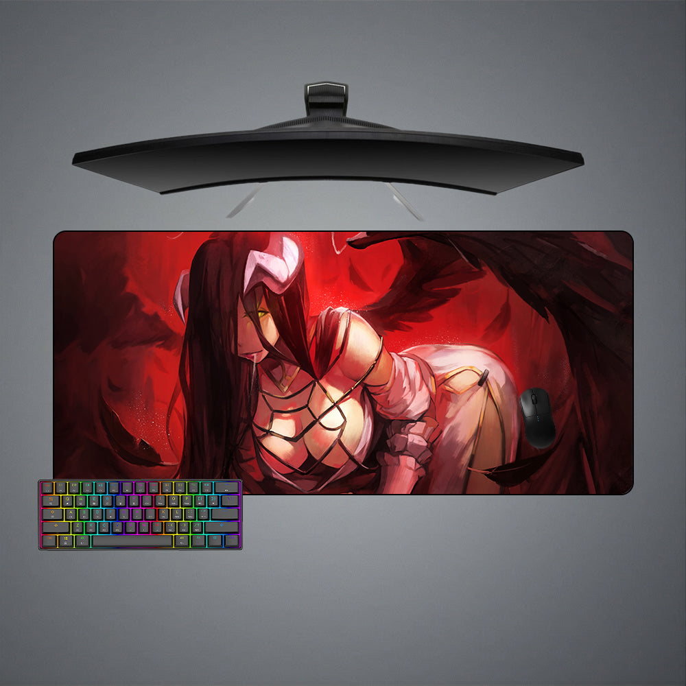 Allleftout Overlord Albedo Red Design M-Xxl Size Gaming Mouse Pad, Computer Desk Mat