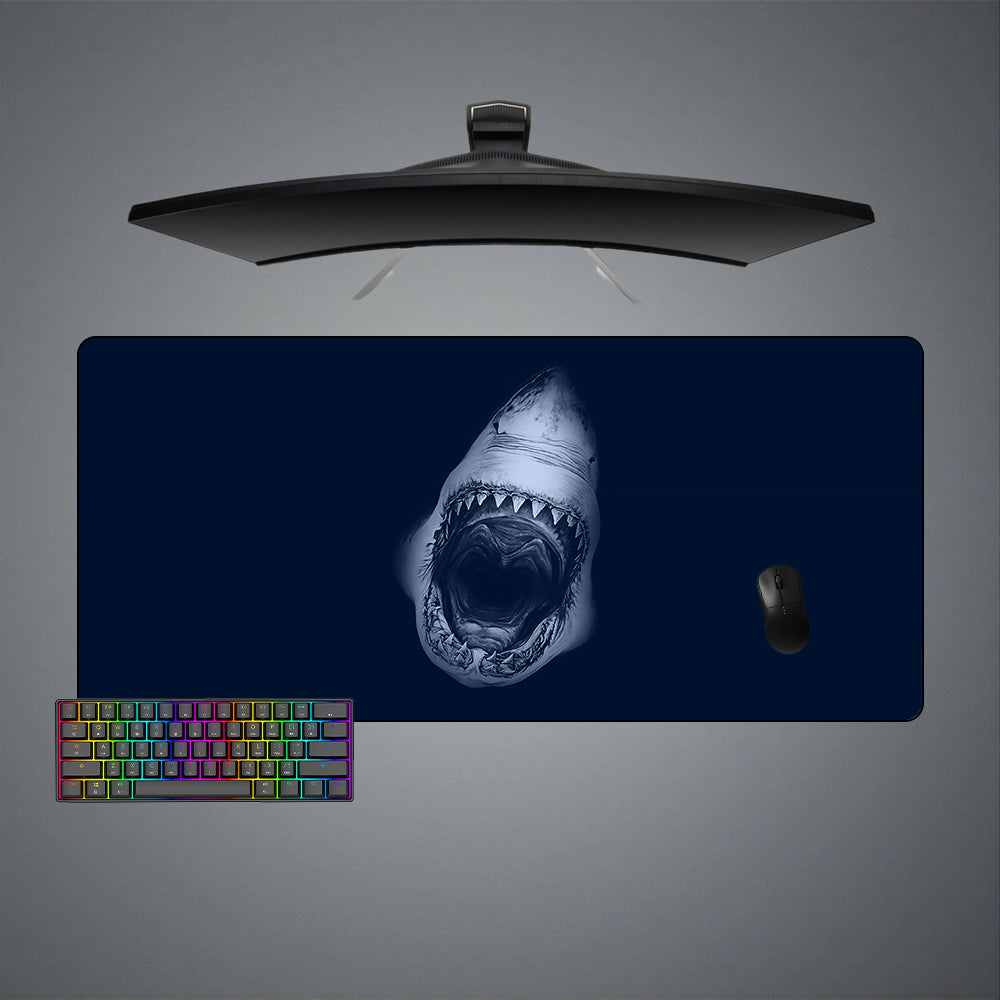 Allleftout Shark Bite Design M-Xxl Size Gaming Mouse Pad, Computer Desk Mat