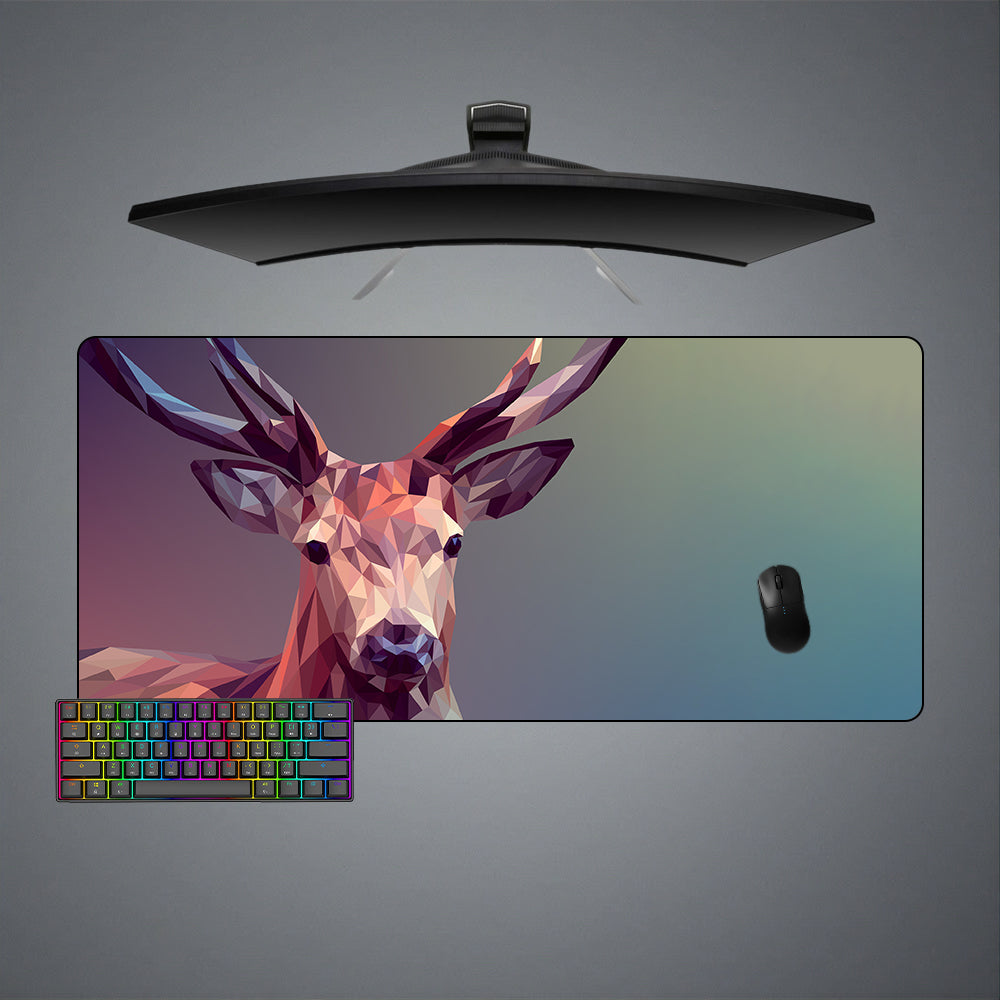 Allleftout Low Poly Deer Design M-Xxl Size Gaming Mouse Pad, Computer Desk Mat