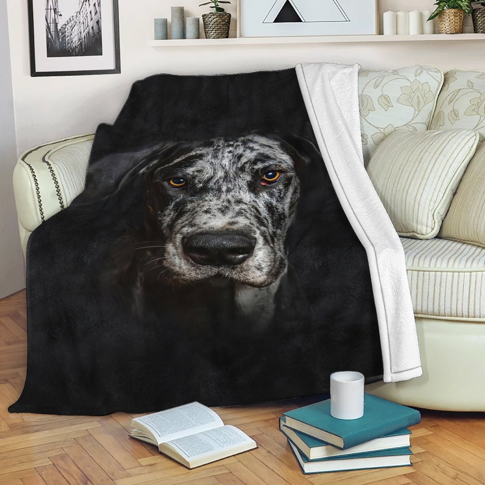 Great Dane Blanket Christmas Dog Sherpa Fleece Blanket Soft Cozy Plush Throw Blanket For Dog Lover