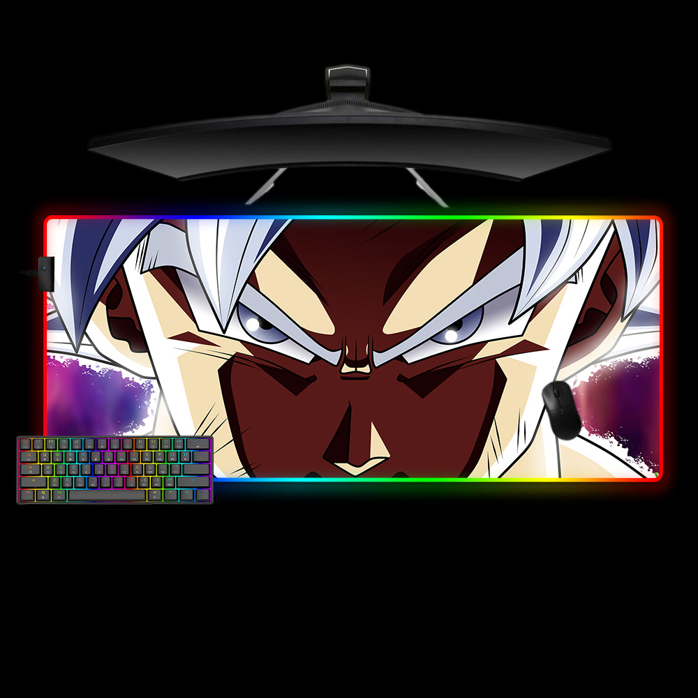 Allleftout Dragon Ball Goku Face To Face Design M-Xxl Size Rgb Gaming Mouse Pad, Computer Desk Mat