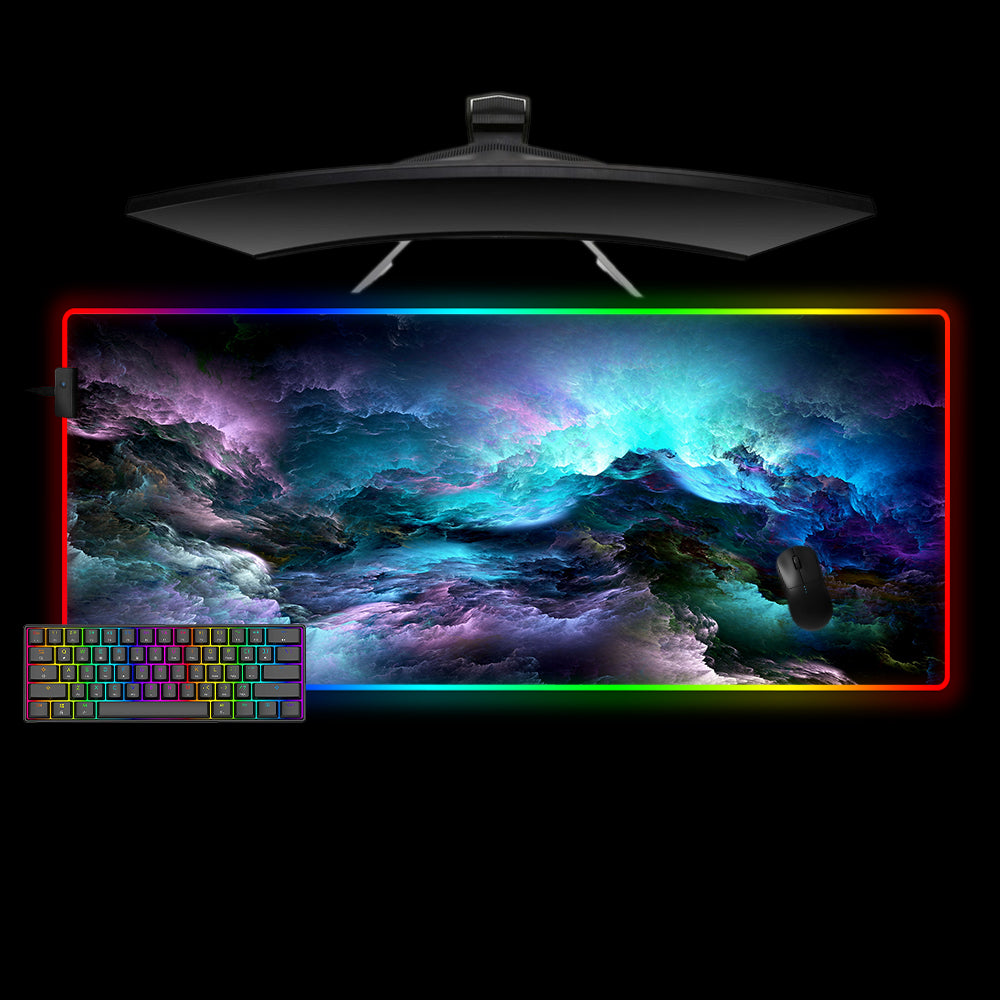Allleftout Deepspace Design M-Xxl Size Rgb Gaming Mouse Pad, Computer Desk Mat