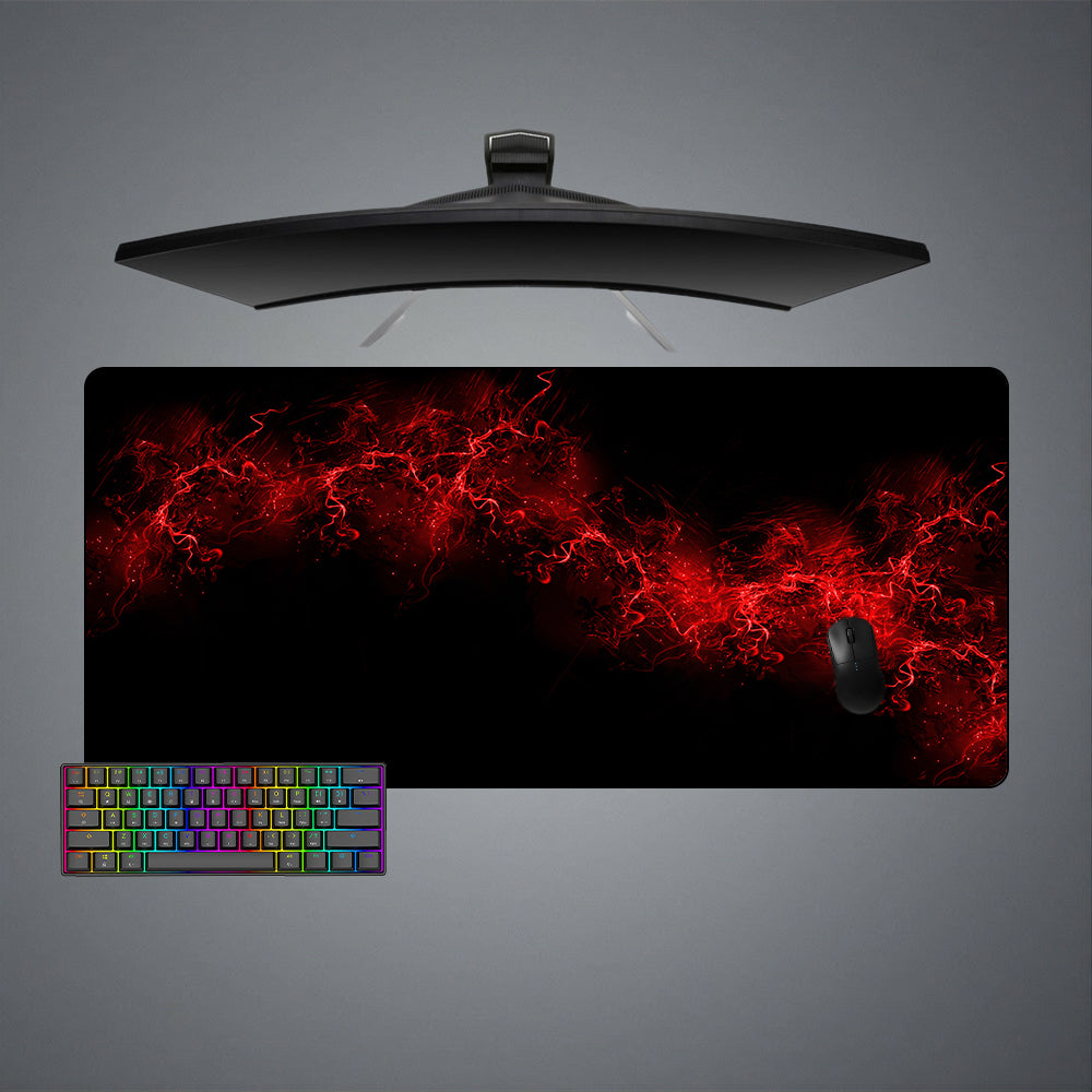 Allleftout Red Mist Abstract Design M-Xxl Size Gaming Mouse Pad, Computer Desk Mat