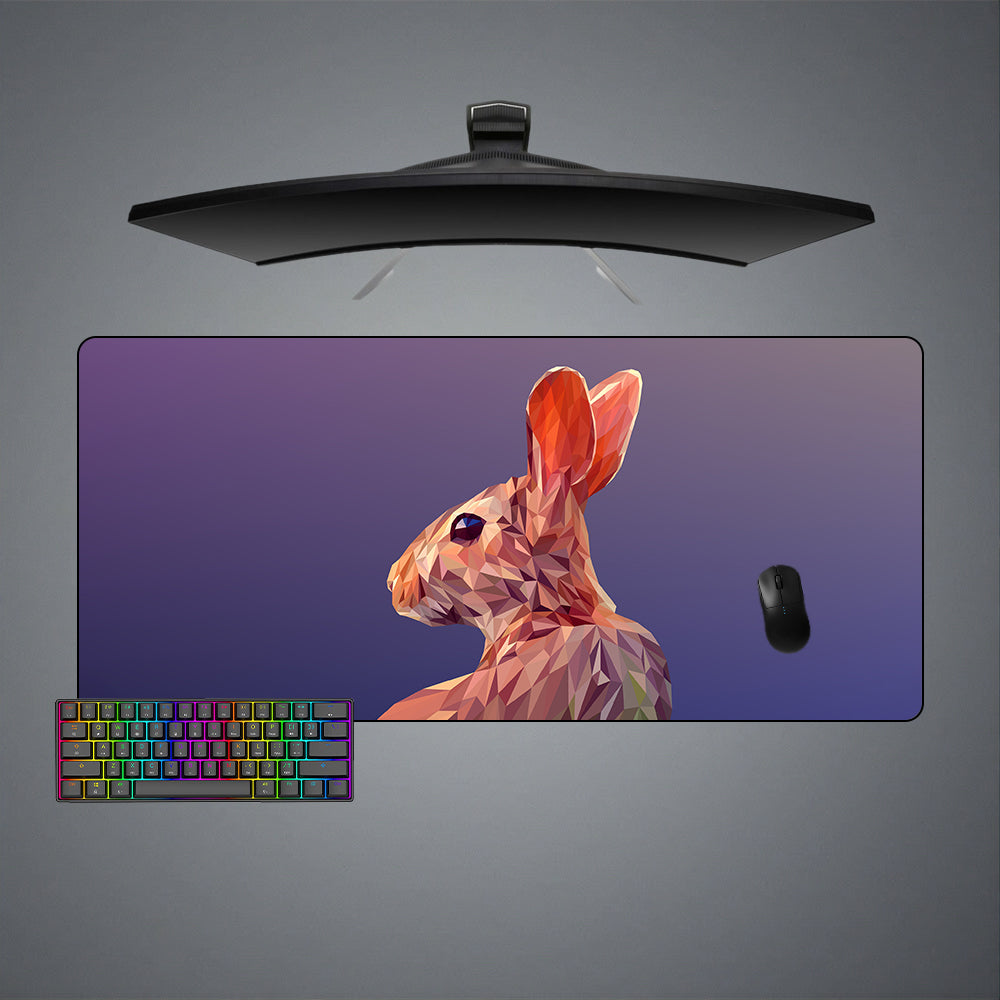 Allleftout Low Poly Rabbit Design M-Xxl Size Gaming Mouse Pad, Computer Desk Mat