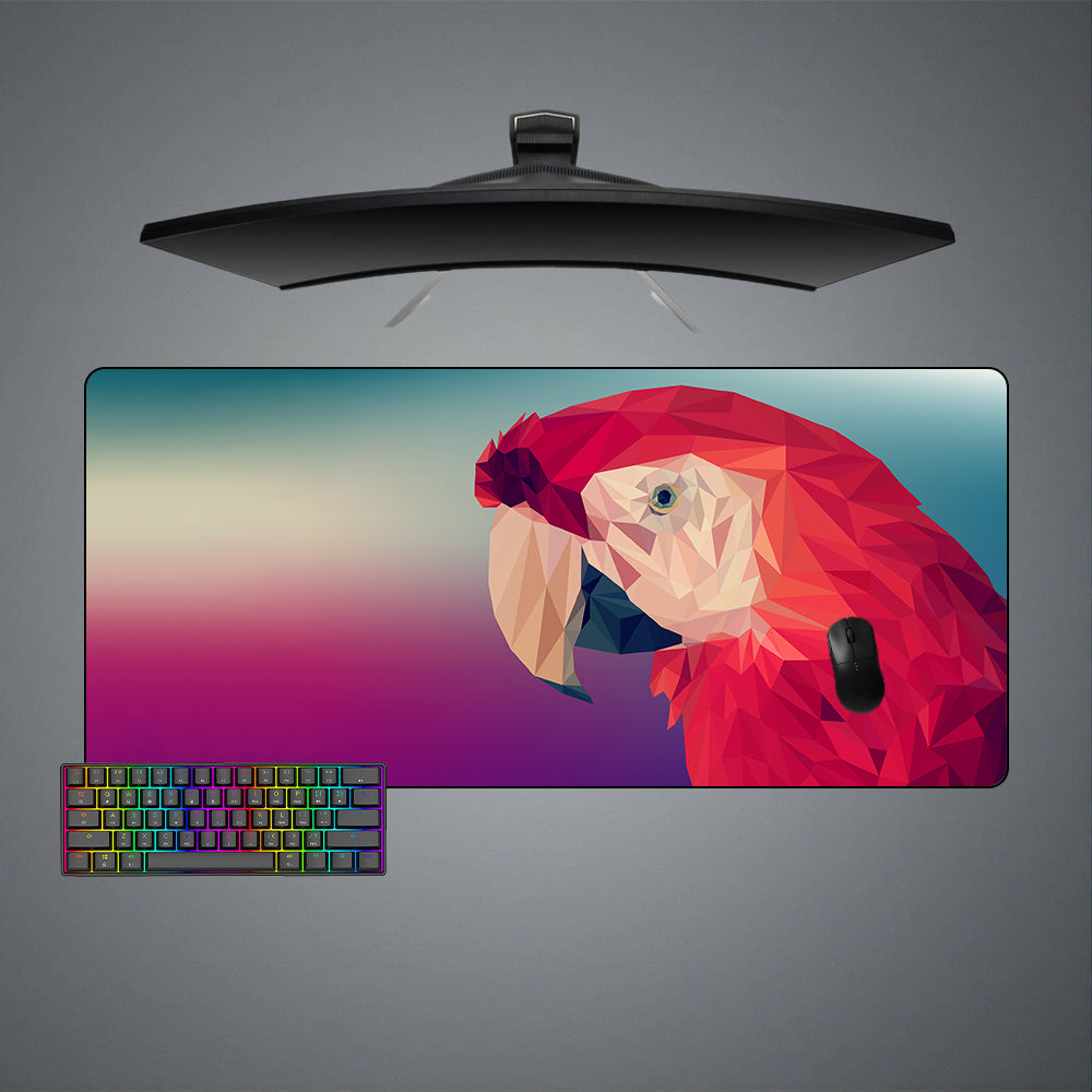 Allleftout Low Poly Red Parrot Design M-Xxl Size Gaming Mouse Pad, Computer Desk Mat
