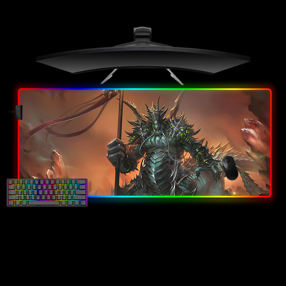 Allleftout Pit Lord Fantasy Design M-Xxl Size Rgb Gaming Mouse Pad, Computer Desk Mat