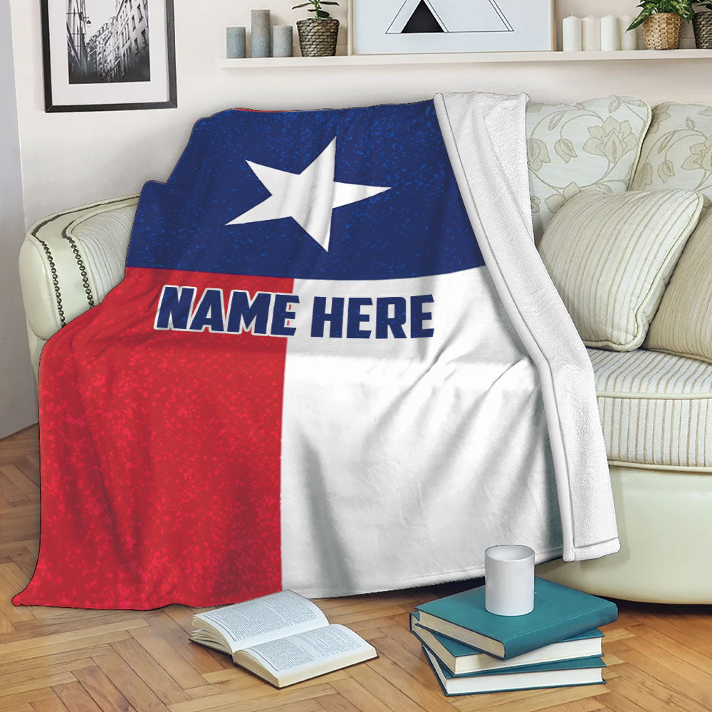 Petmytshirt Texas Blanket Texas Flag Wild West Western Texas Flag Sherpa Fleece Blanket Custom Name Soft Cozy Plush Throw Blanket