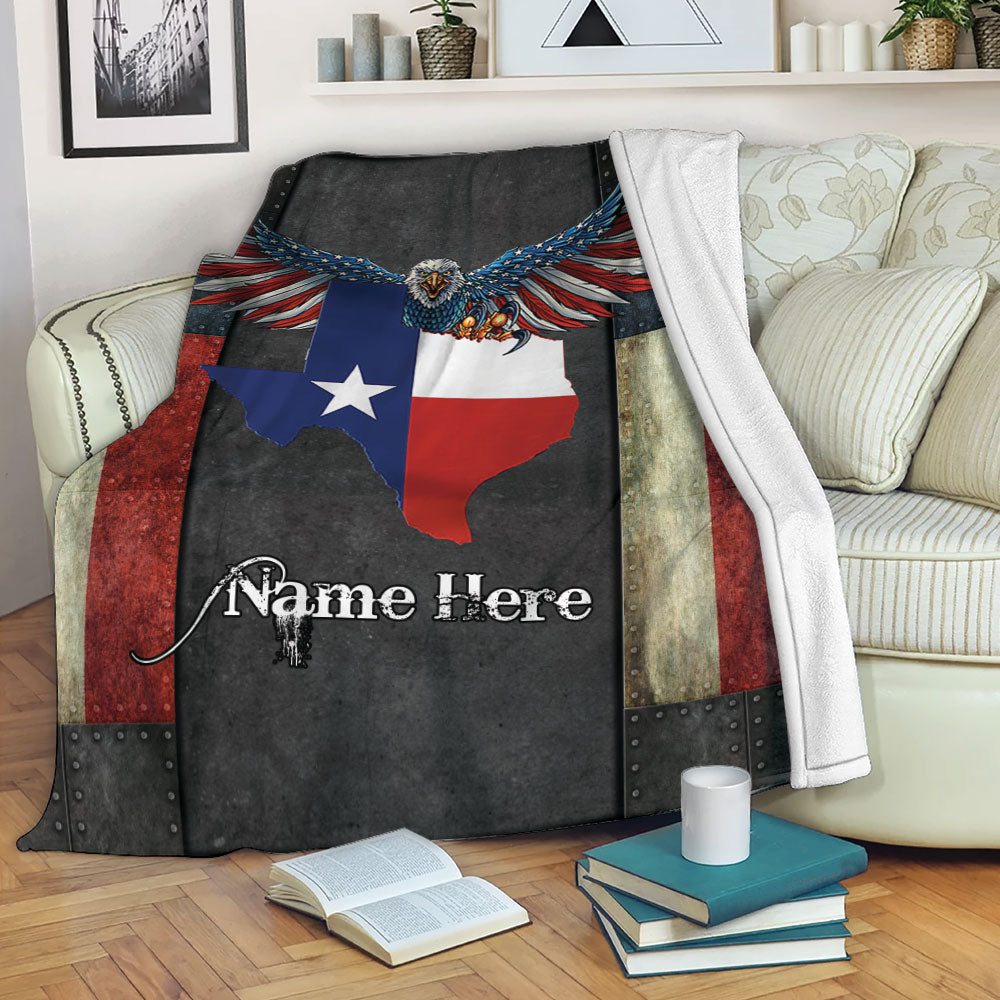 Petmytshirt Texas Blanket Western Texas Eagle Texas Map Flag Wild West Cowboy Sherpa Fleece Blanket Soft Cozy Plush Throw Blanket