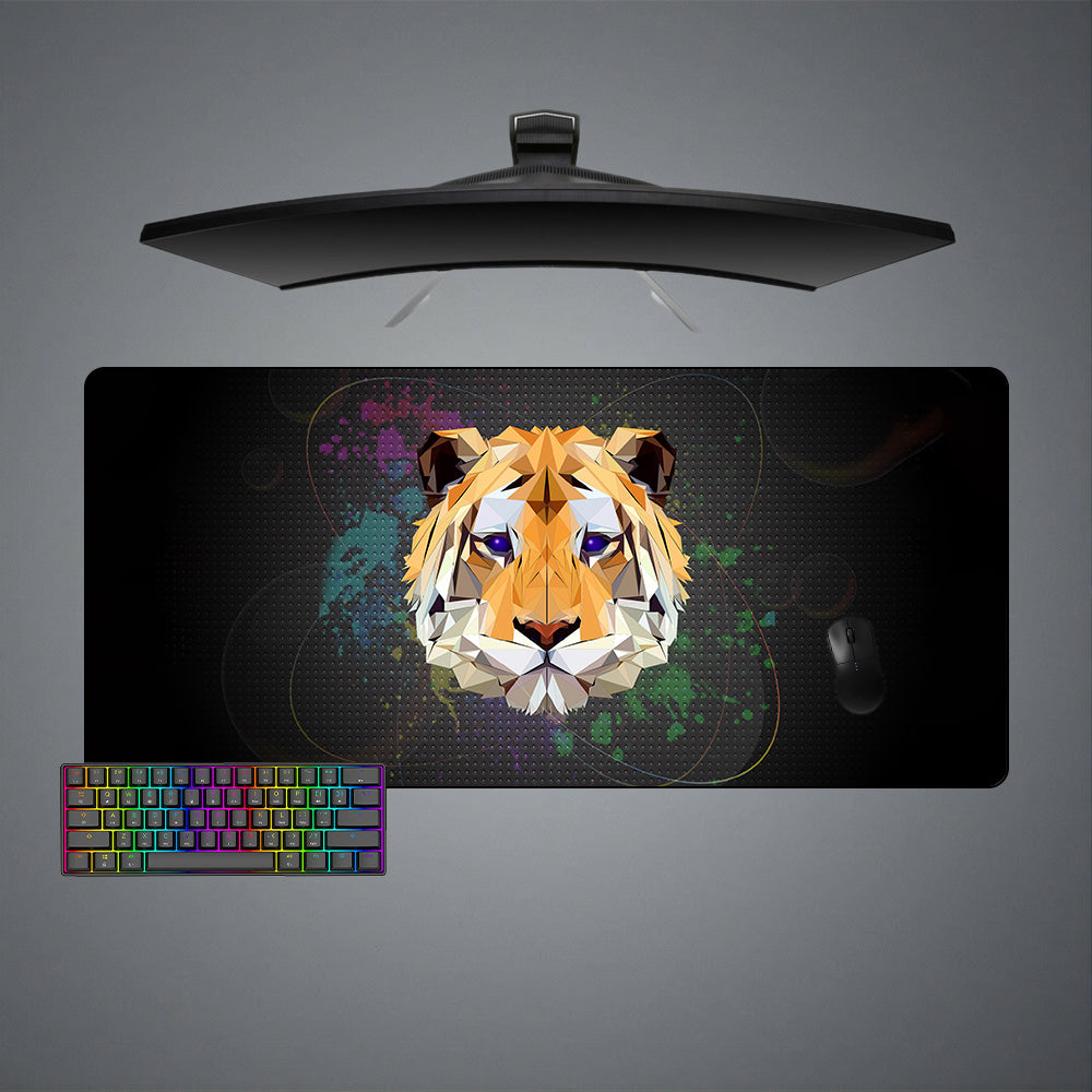 Allleftout Low Poly Tiger Design M-Xxl Size Gaming Mouse Pad, Computer Desk Mat