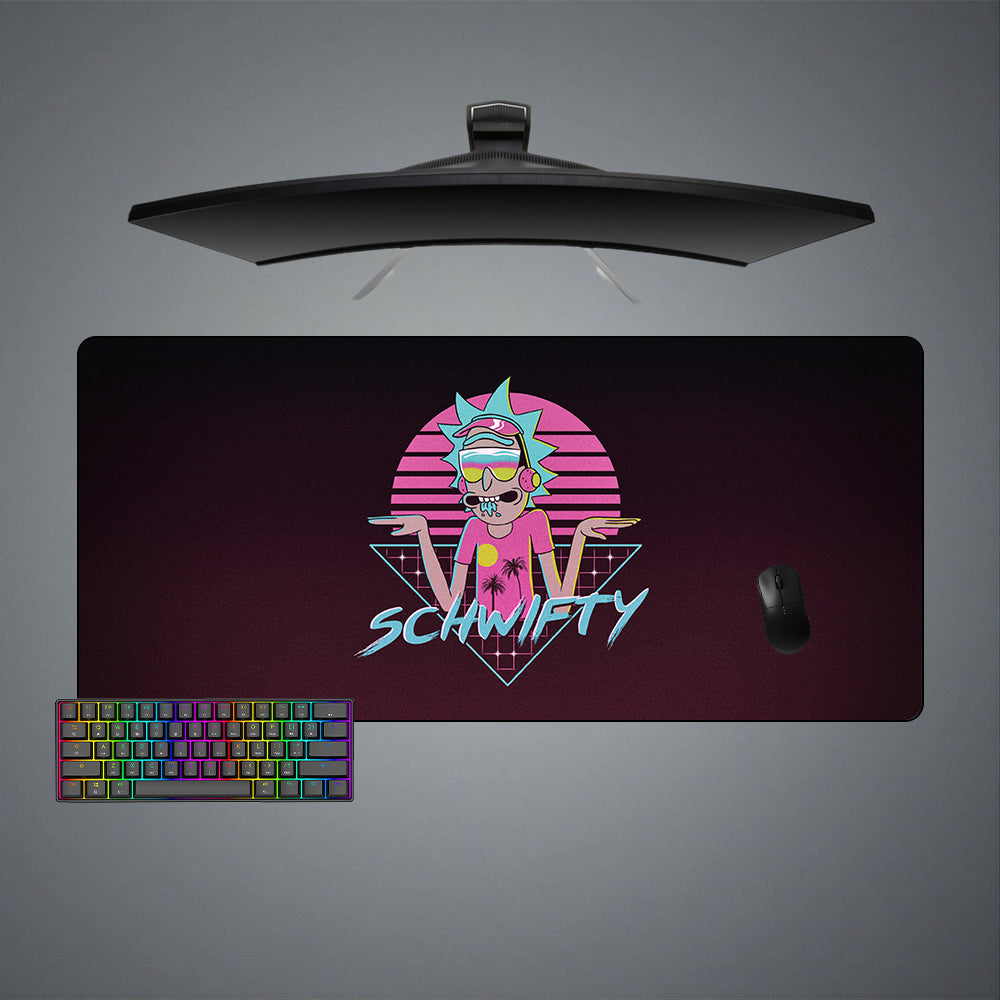 Allleftout Cartoon Schwifty Design M-Xxl Size Gaming Mouse Pad, Computer Desk Mat