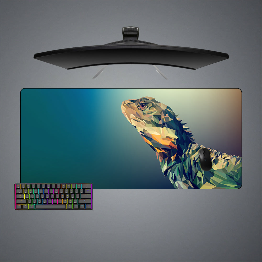 Allleftout Low Poly Lizard Design M-Xxl Size Gaming Mouse Pad, Computer Desk Mat
