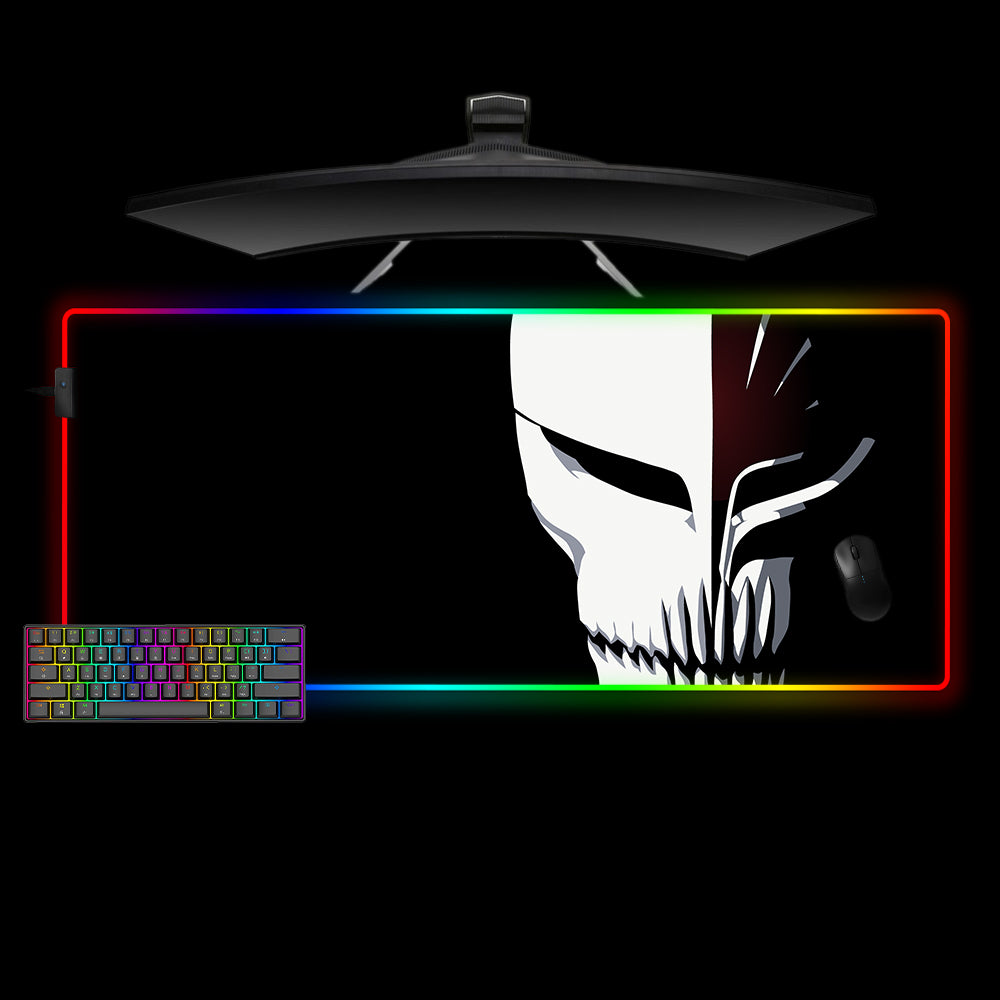 Allleftout Bleach Hollow Mask Design M-Xxl Size Rgb Gaming Mouse Pad, Computer Desk Mat
