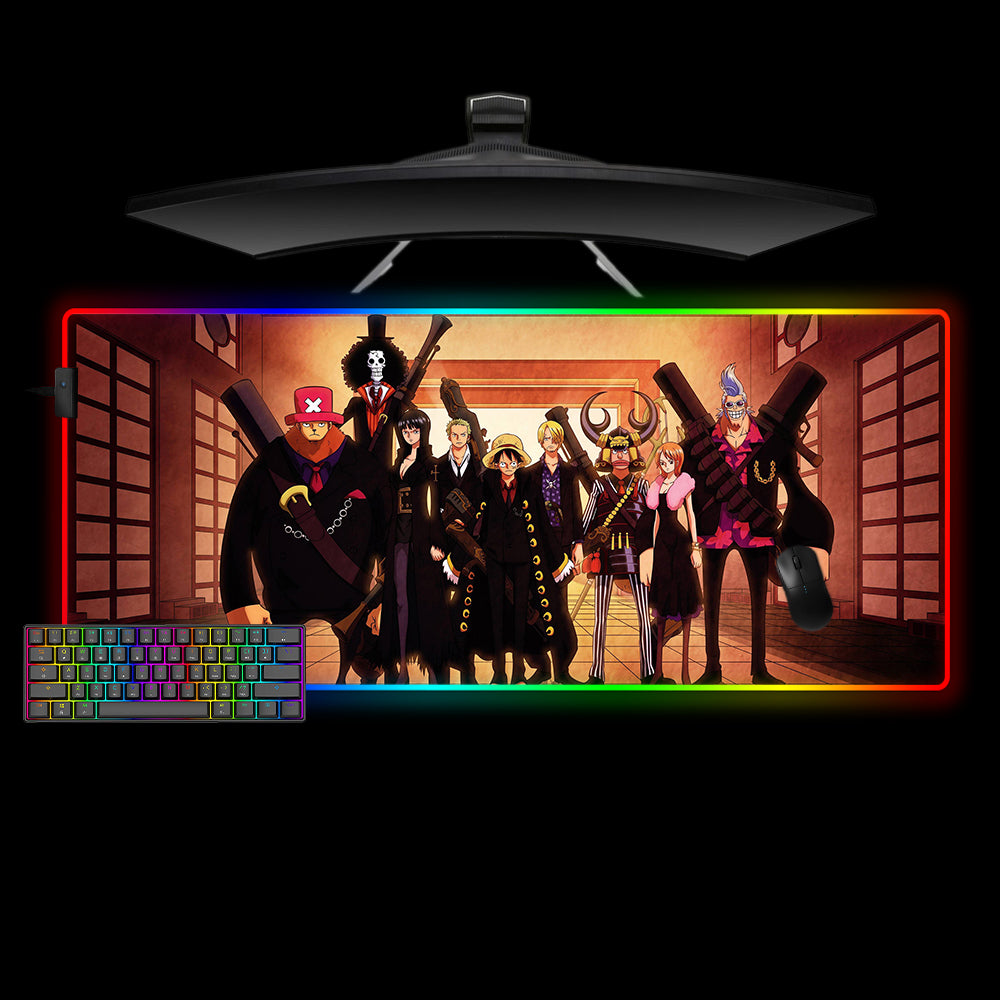 Allleftout One Piece Crew Design M-Xxl Size Rgb Gaming Mouse Pad, Computer Desk Mat