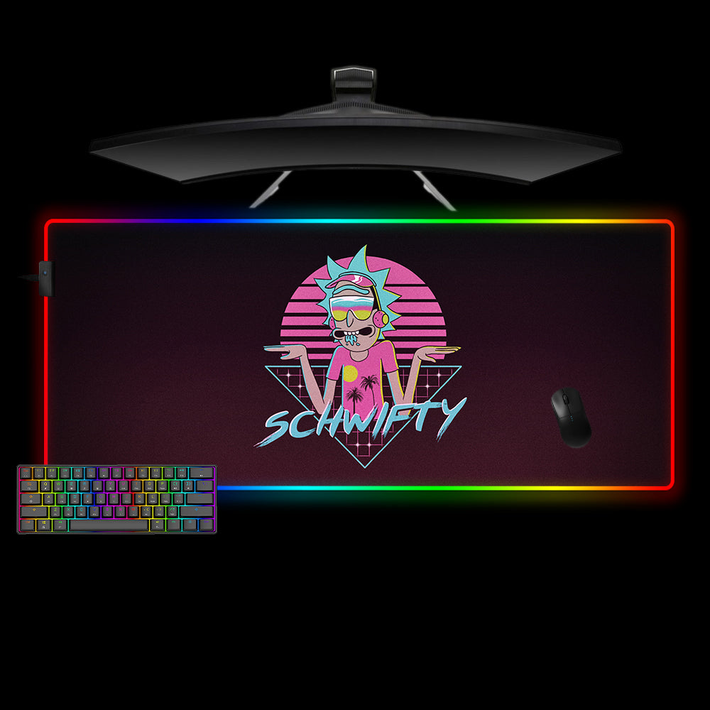 Allleftout Cartoon Schwifty Design M-Xxl Size Rgb Gaming Mouse Pad, Computer Desk Mat