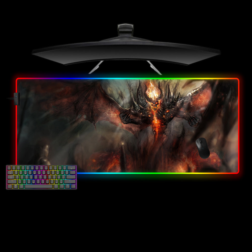 Allleftout Dota 2 Shadow Fiend Design M-Xxl Size Rgb Gaming Mouse Pad, Computer Desk Mat