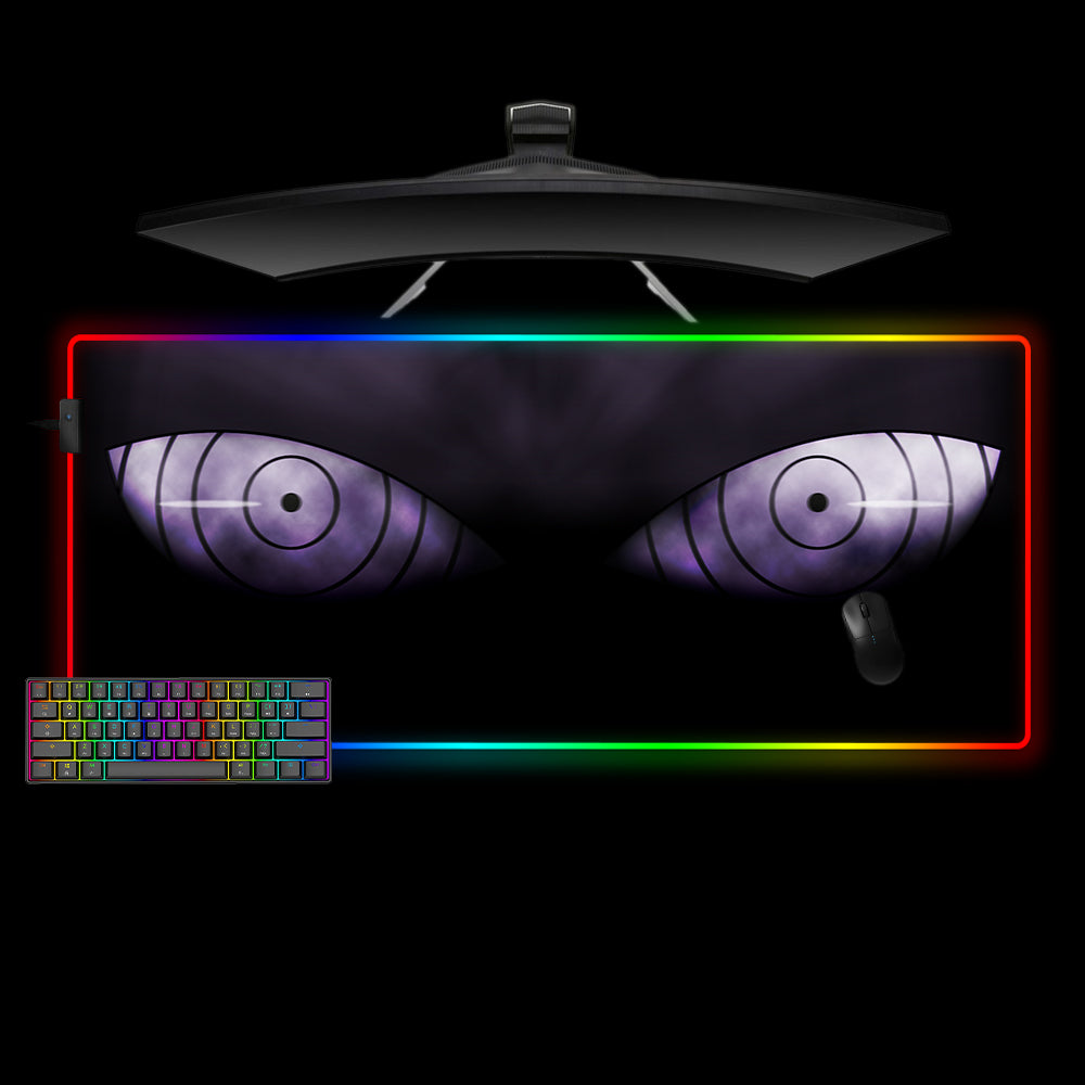 Allleftout Naruto Rinnegan Anger Design M-Xxl Size Rgb Gaming Mouse Pad, Computer Desk Mat
