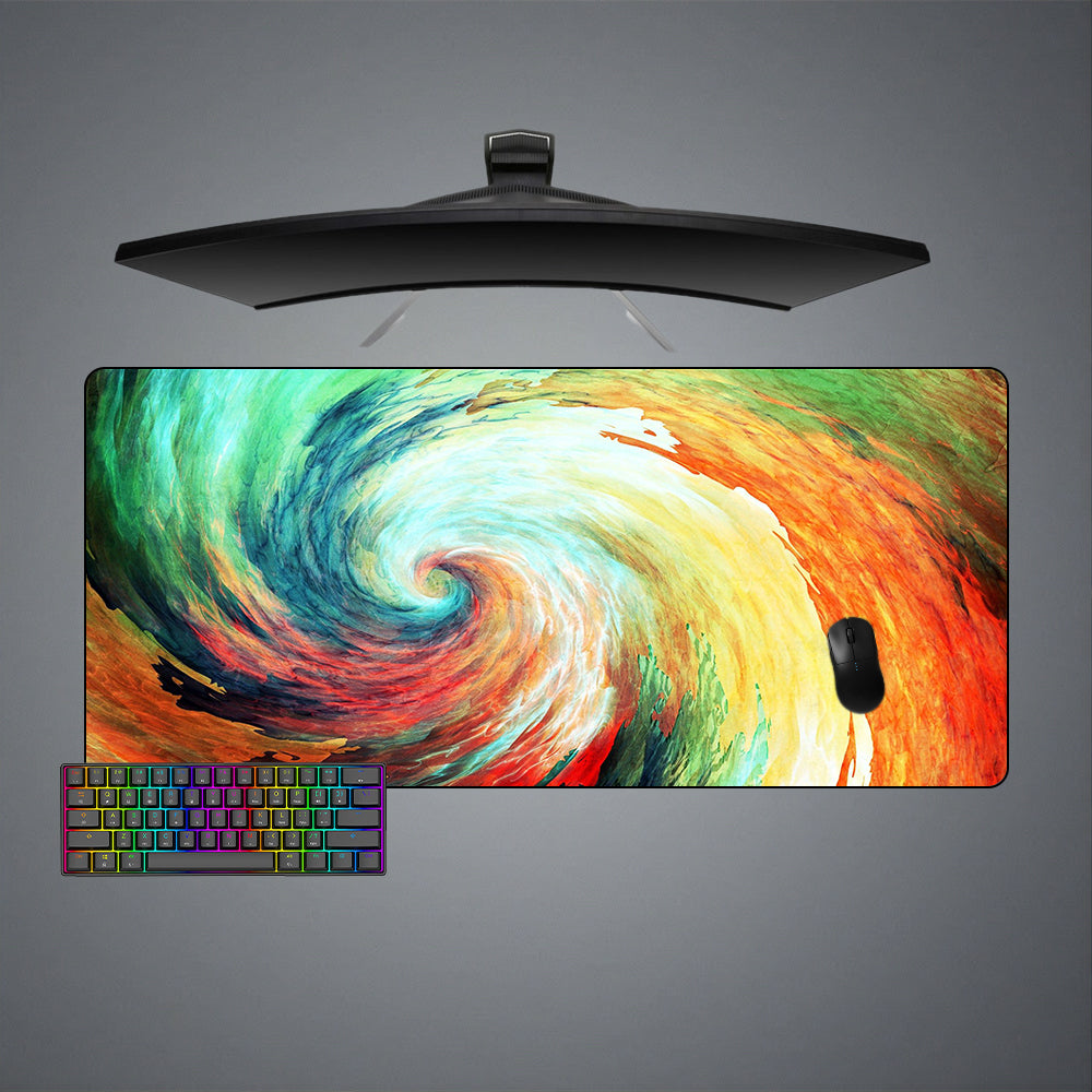 Allleftout Color Swirl Design M-Xxl Size Gaming Mouse Pad, Computer Desk Mat