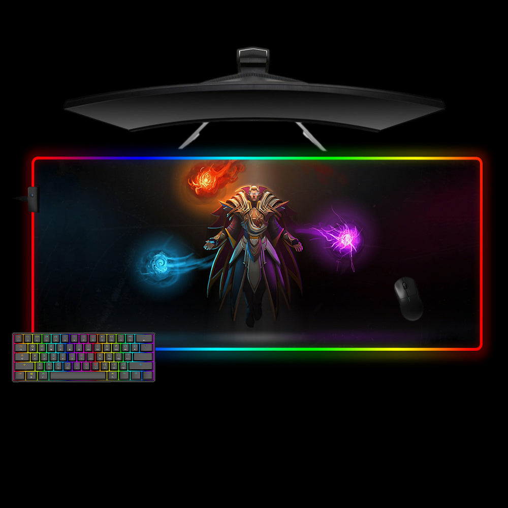 Allleftout Dota 2 Invoker Design M-Xxl Size Rgb Gaming Mouse Pad, Computer Desk Mat