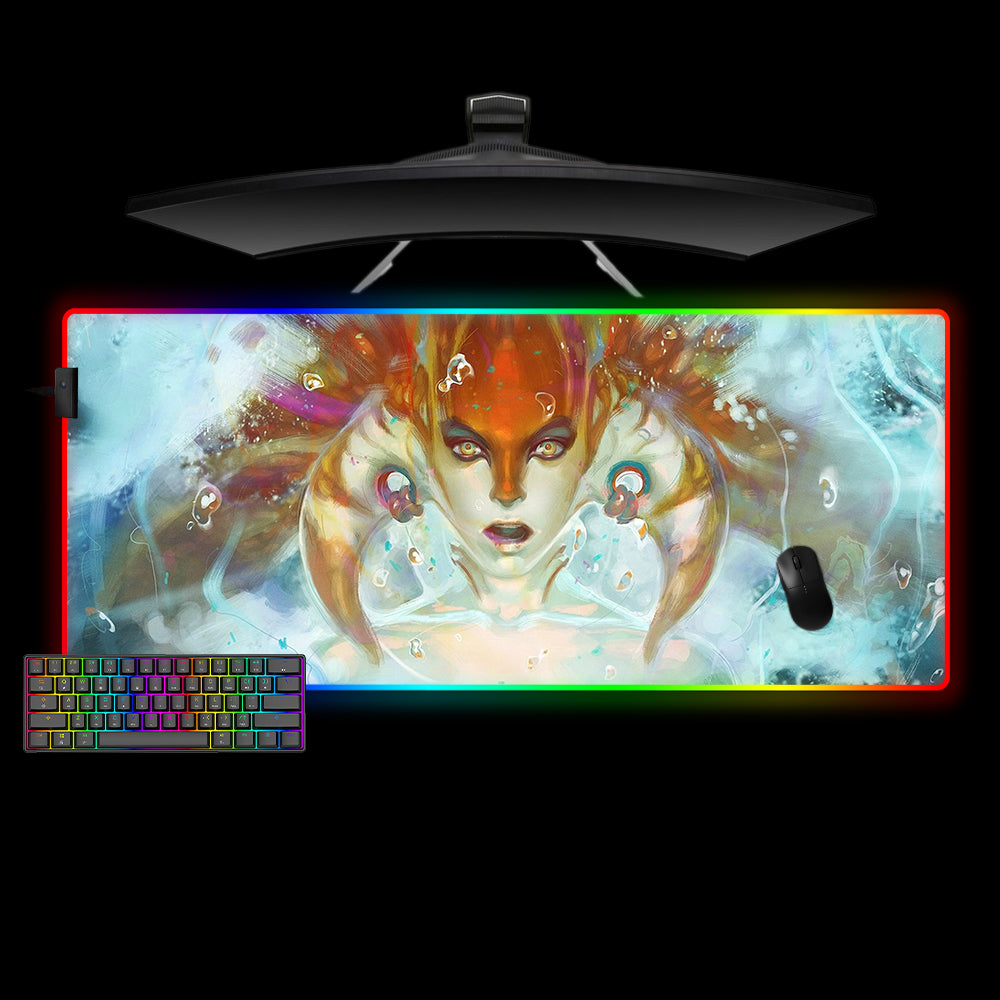 Allleftout Dota 2 Naga Siren Design M-Xxl Size Rgb Gaming Mouse Pad, Computer Desk Mat