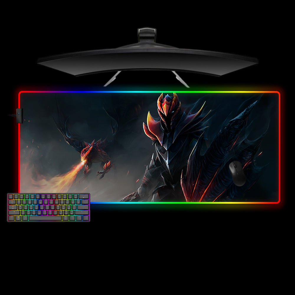 Allleftout Dota 2 Dragon Knight Design M-Xxl Size Rgb Gaming Mouse Pad, Computer Desk Mat