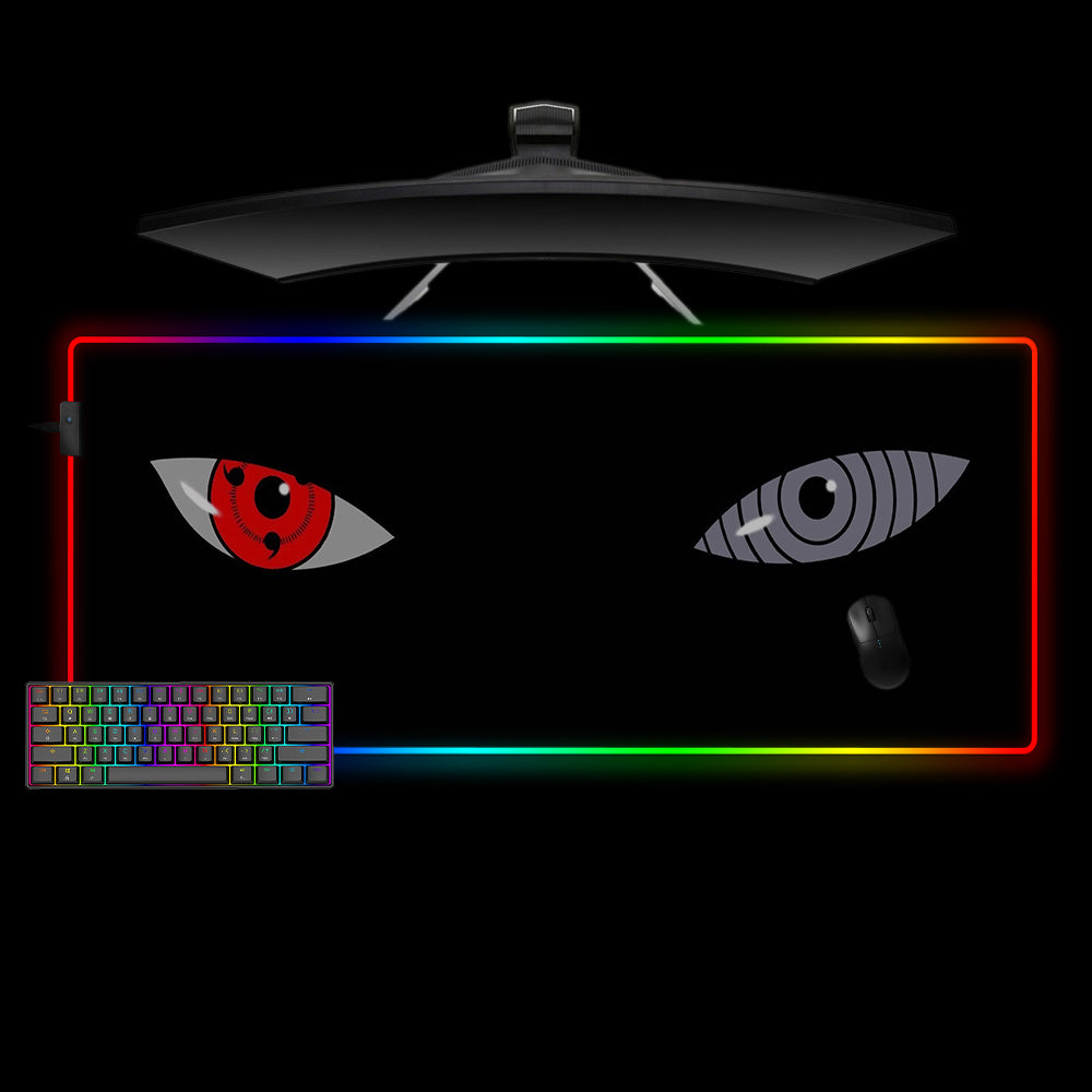 Allleftout Naruto Sharingan And Rinnegan Design M-Xxl Size Rgb Gaming Mouse Pad, Computer Desk Mat