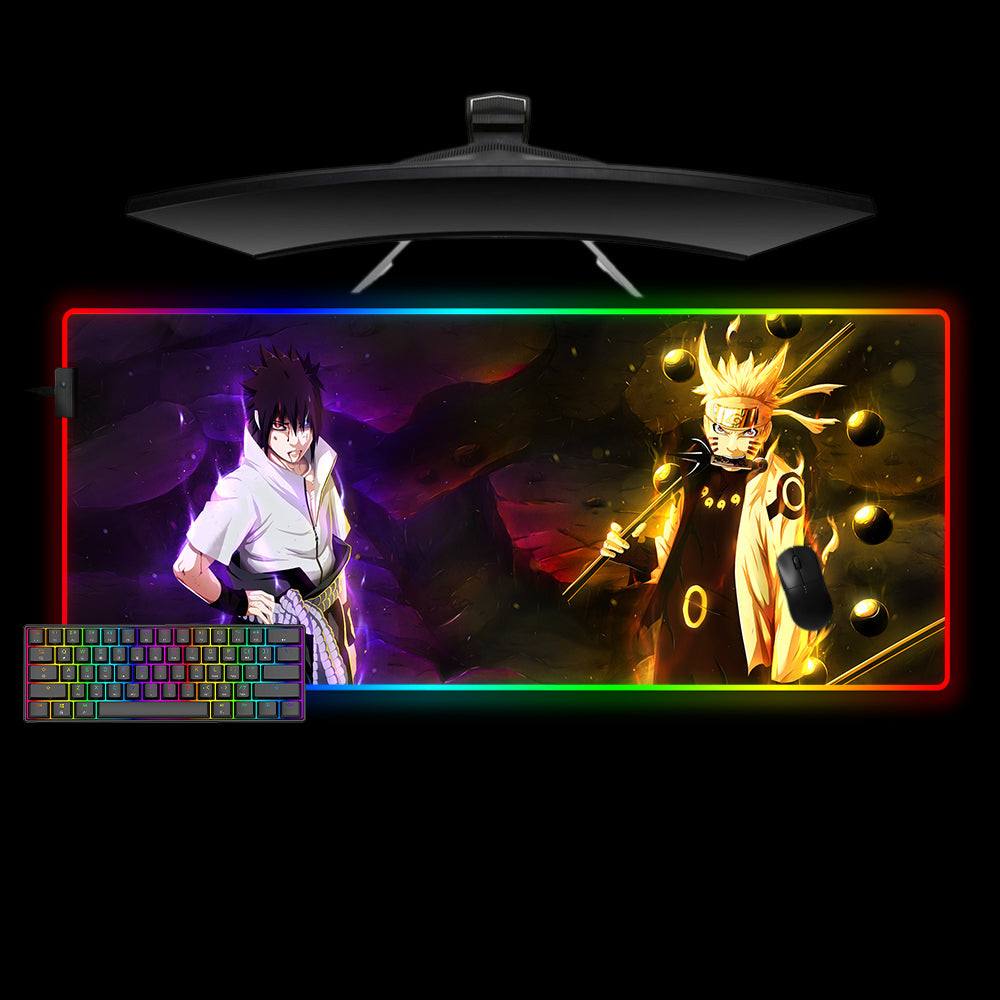 Allleftout Naruto Uzumaki Design M-Xxl Size Rgb Gaming Mouse Pad, Computer Desk Mat