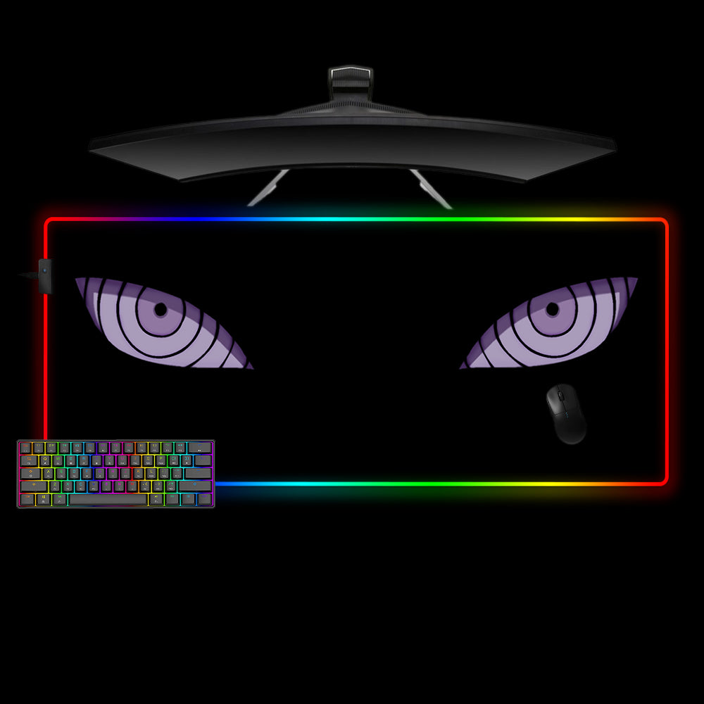 Allleftout Naruto Rinnegan Eyes Design M-Xxl Size Rgb Gaming Mouse Pad, Computer Desk Mat