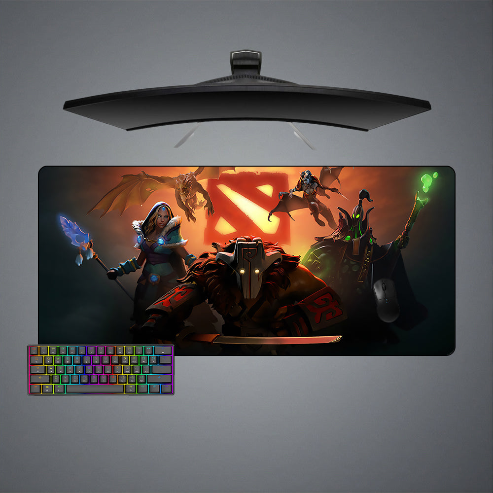 Allleftout Dota 2 Logo Heroes Design M-Xxl Size Gaming Mouse Pad, Computer Desk Mat