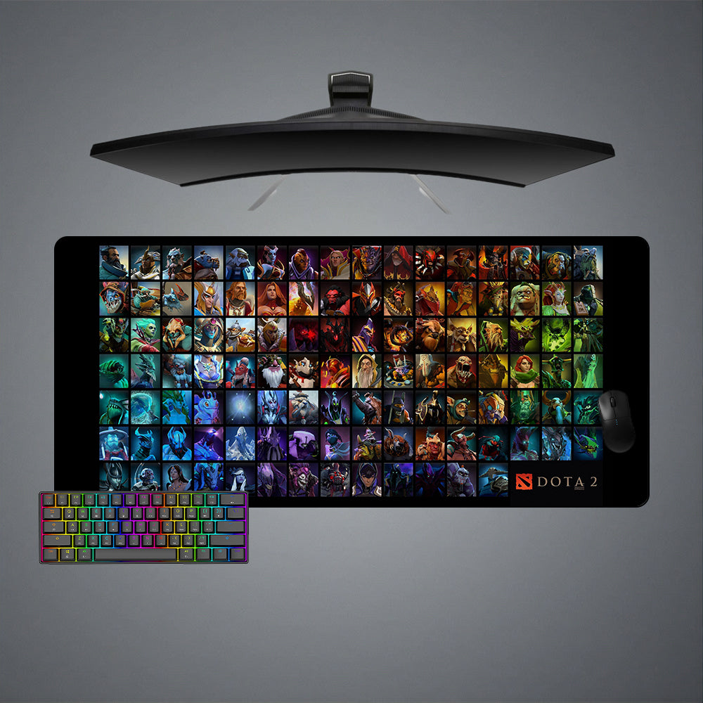 Allleftout Dota 2 All Heroes Design M-Xxl Size Gaming Mouse Pad, Computer Desk Mat