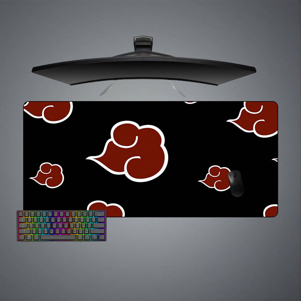 Allleftout Naruto Red Clouds Design M-Xxl Size Gaming Mouse Pad, Computer Desk Mat