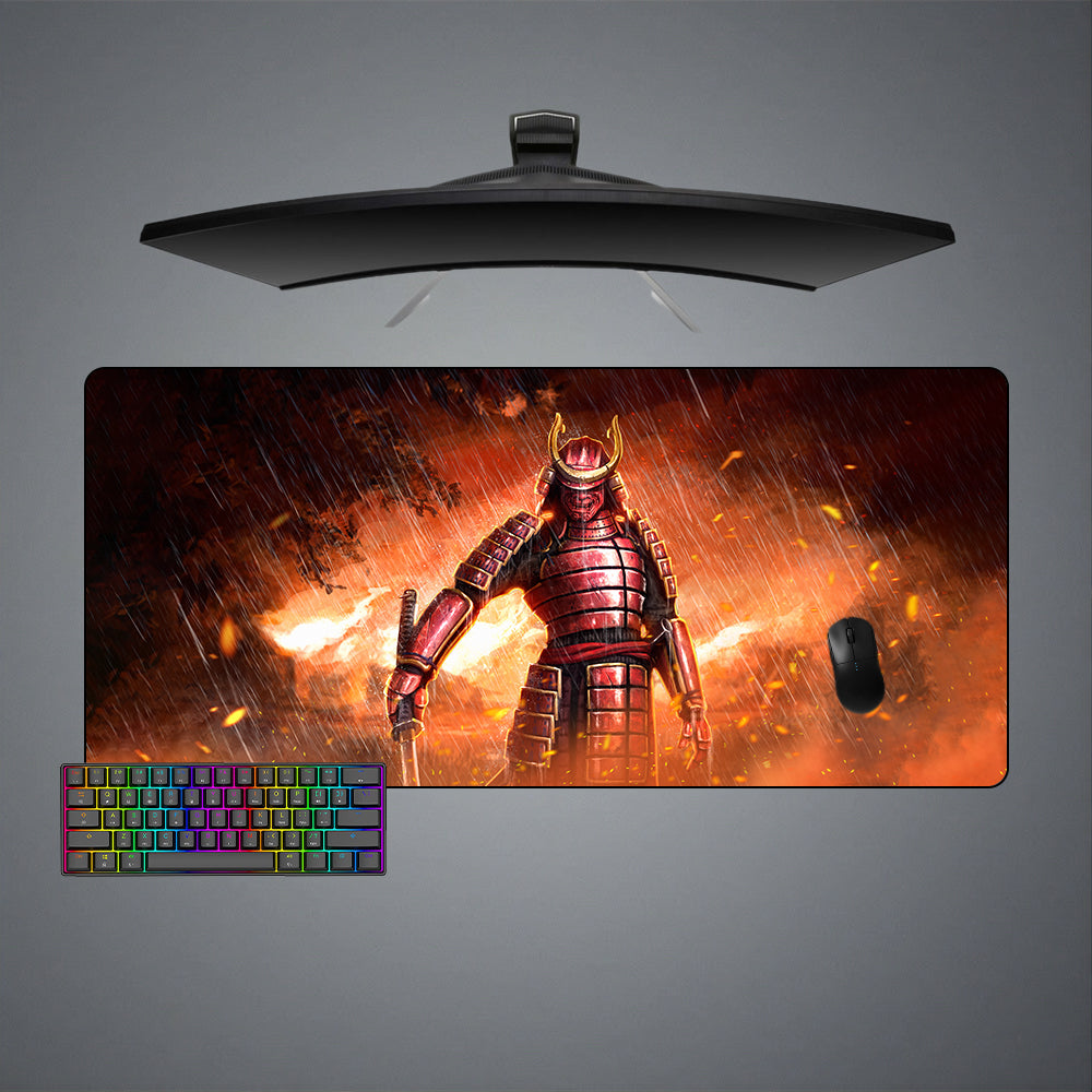 Allleftout Red Armor Samurai Design M-Xxl Size Gaming Mouse Pad, Computer Desk Mat