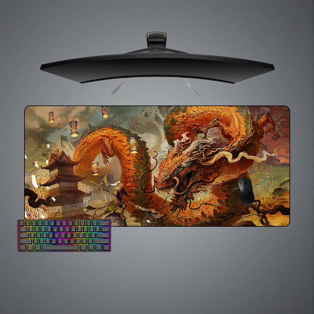 Allleftout Chinese Style Dragon Design M-Xxl Size Gaming Mouse Pad, Computer Desk Mat