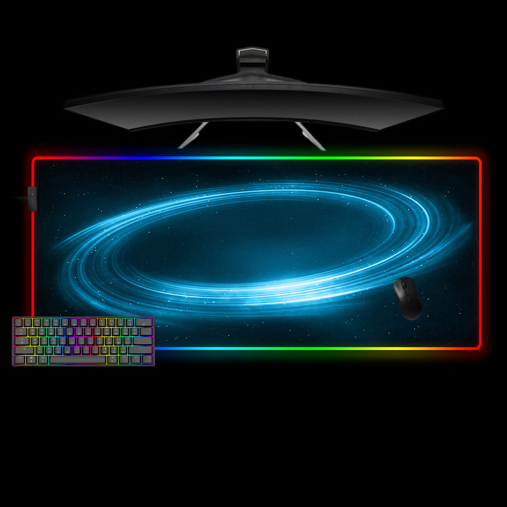 Allleftout Space Swirl Design M-Xxl Size Rgb Gaming Mouse Pad, Computer Desk Mat