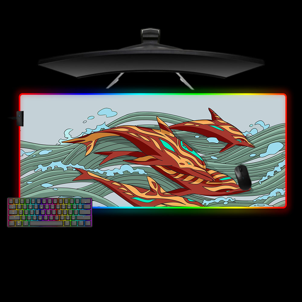 Allleftout Csgo Aquamarine Revenge Design M-Xxl Size Rgb Gaming Mouse Pad, Computer Desk Mat